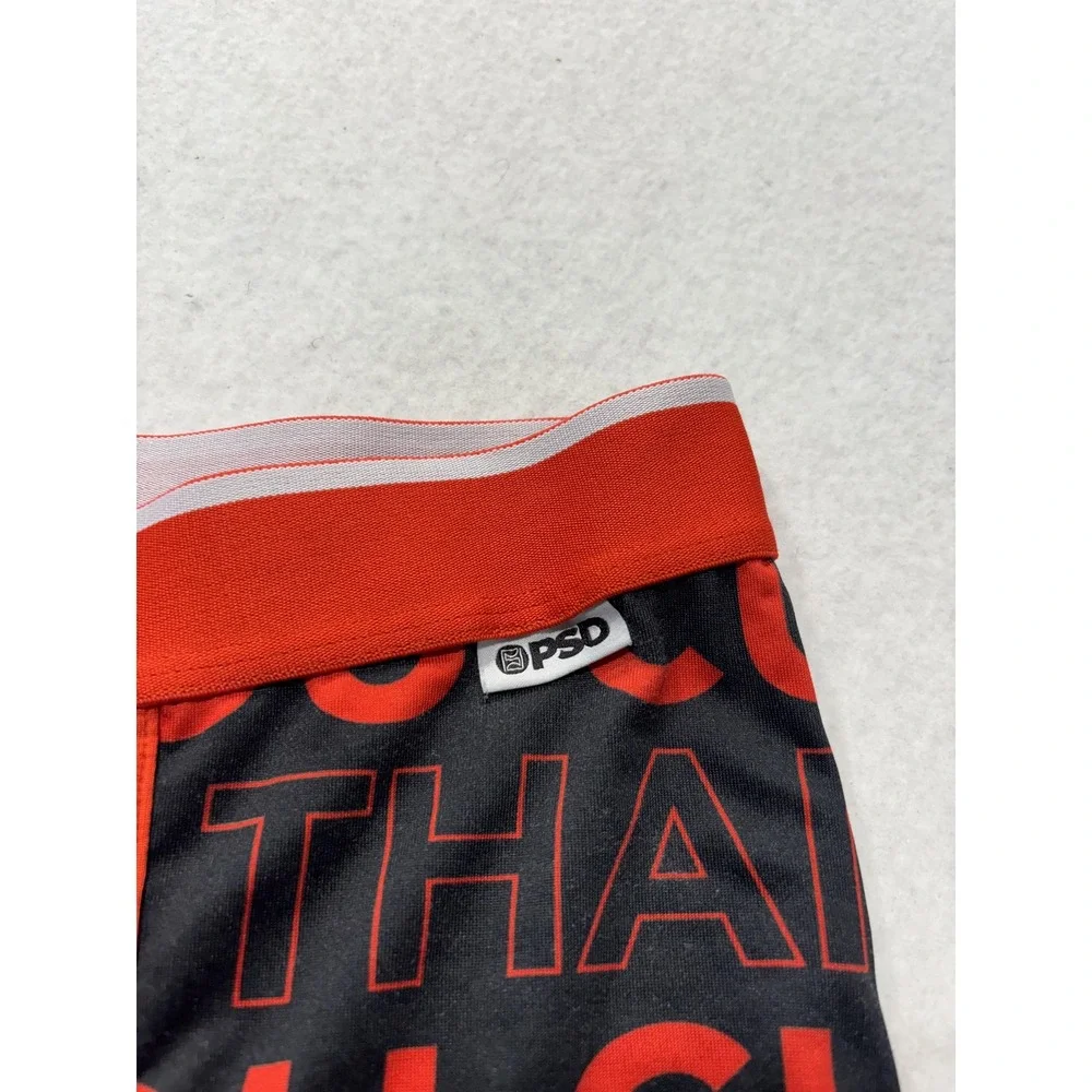 PSD Boxer Briefs Mens Medium Black Thank You Graphic Funny Stretch Underwear